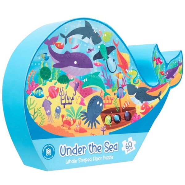 Learning Can Be Fun - Under the Sea: Whale Shaped Floor Puzzle