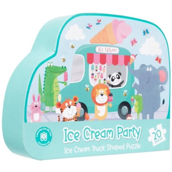Learning Can Be Fun - Ice Cream Party Truck Shaped Puzzle 20pc