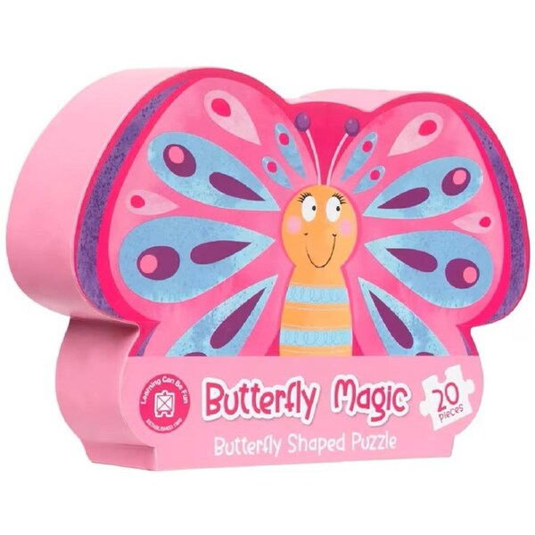 Learning Can Be Fun - Butterfly Magic: Butterfly Shaped Puzzle 20pc
