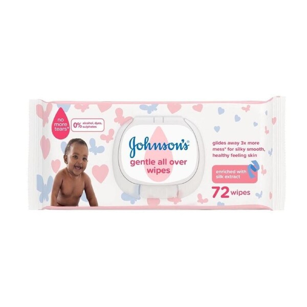 Johnson's Gentle All Over Wipes Carton of 432