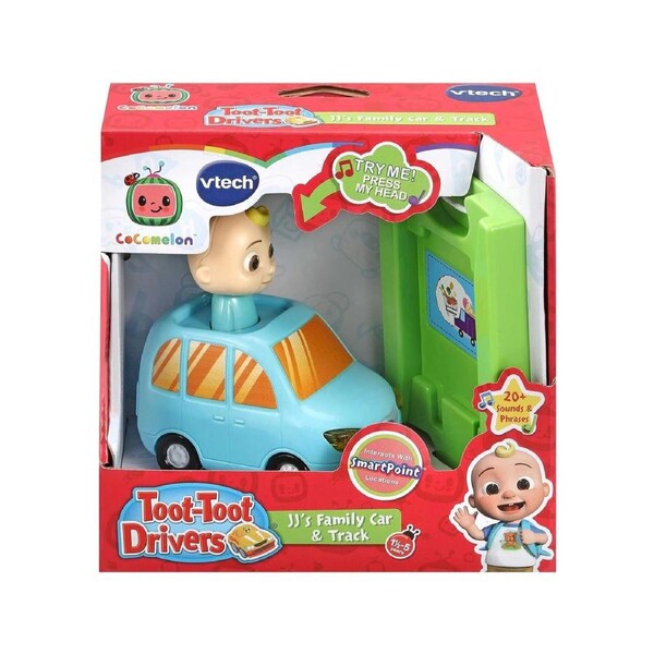 VTech Cocomelon Toot-Toot Drivers JJ's Family Car & Track 18 Months+