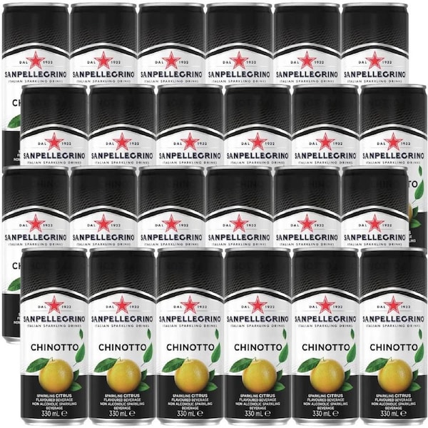 San Pellegrino Chinotto 330mL Slim Can Sparkling 24 Pack S. Pellegrino