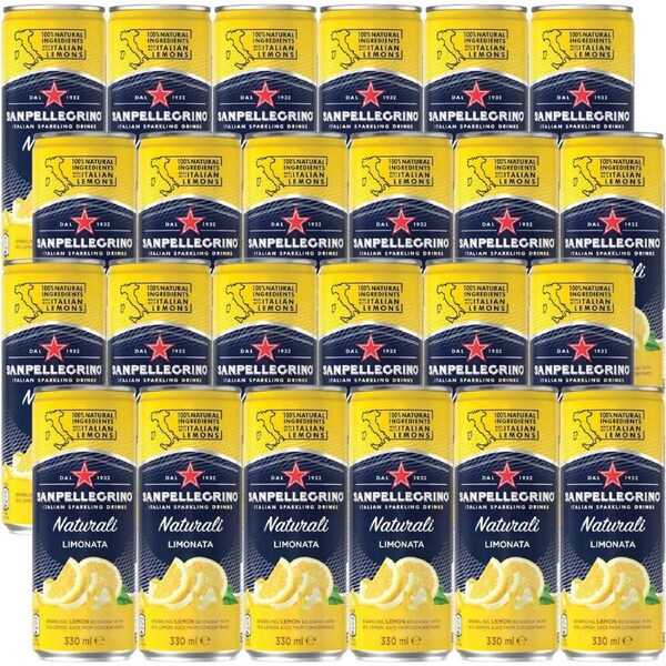 San Pellegrino Limonata 330mL Slim Can Sparkling 24 Pack S. Pellegrino