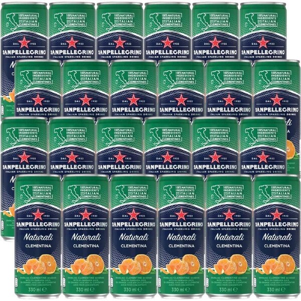 San Pellegrino Clementina 330mL Slim Can Sparkling 24 Pack S. Pellegrino