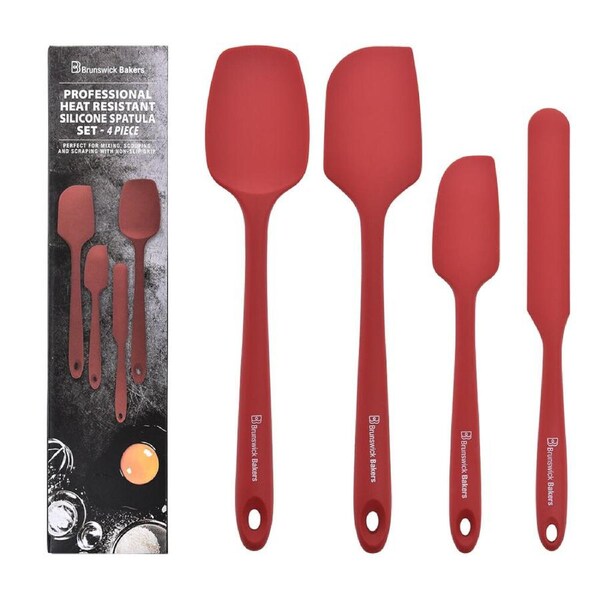 Brunswick Bakers Set 4 Spatulas - Red