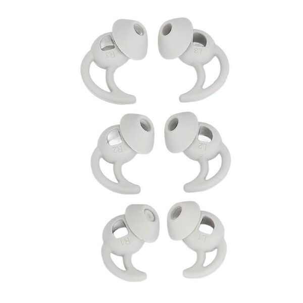 JOYBUY 3 Sets Silicone Earbud Tips Professional Noise Reduction Comfortable Soft Sports Earbuds Tips Replacement for Sport Earphones Grey