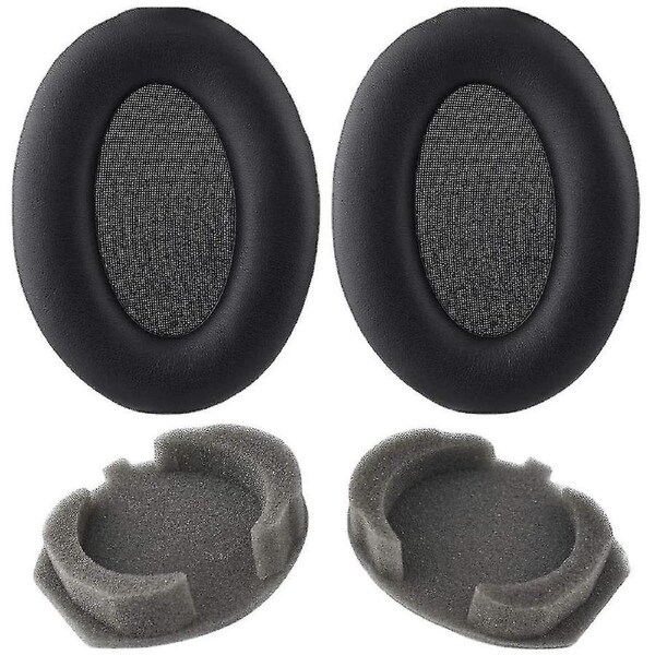 JOYBUY Earpads For Sony Wh-1000xm3 Wireless Headphones, Replacement Ear Cushion Pads-protein Leather Black