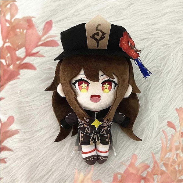 Hu Tao Genshin Impact Plush Toy Doll,Hu Tao Anime Figure Plush Stuffed Doll,for Genshin Impact Anime Fans (20cm7.8inch)