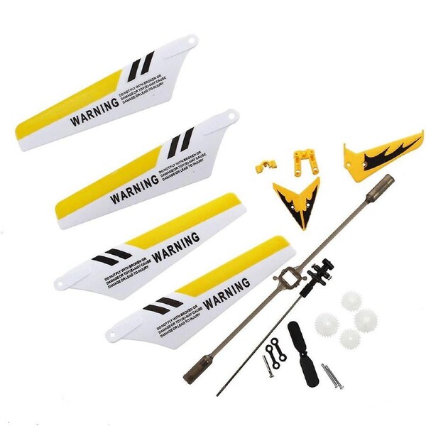 Replacement Kit for S107 / S107G RC Helicopter, Blades, Connect Buckle, Inner Shaft - Yellow