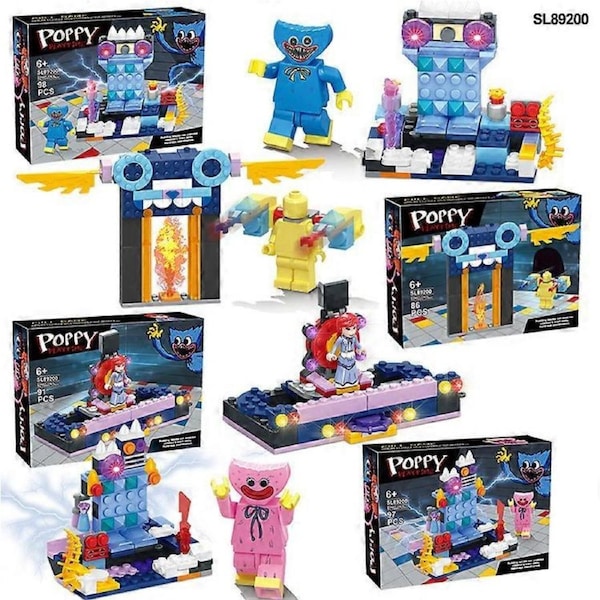 4 In 1 Set Poppy Play Time Mini Figures Toy Huggy Wuggy Building Block