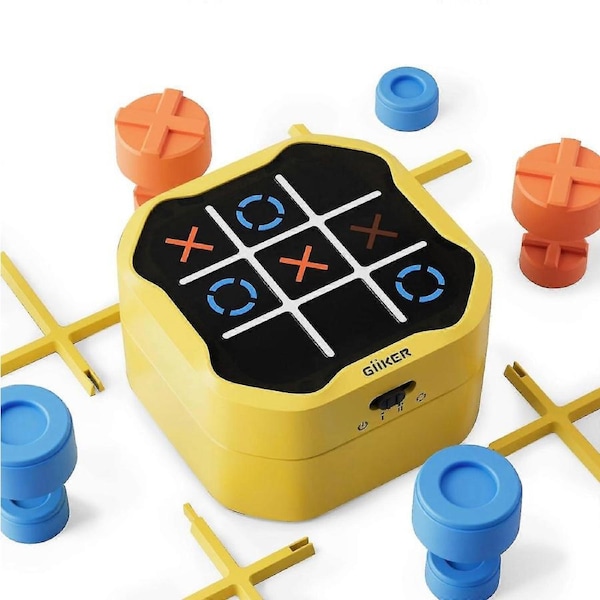 Tic Tac Toe Bolt Game, 3-in-1 Handheld Puzzle Game Console, Portable Travel Games for Educational and Memory Growth, Fidget Toys Games for Kids and Ad