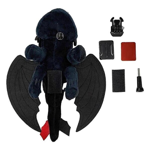 How to Train Your Dragon Toothless Little Flying Dragon Doll Decoration Motorcycle Helmet Quick Release Style 27CM