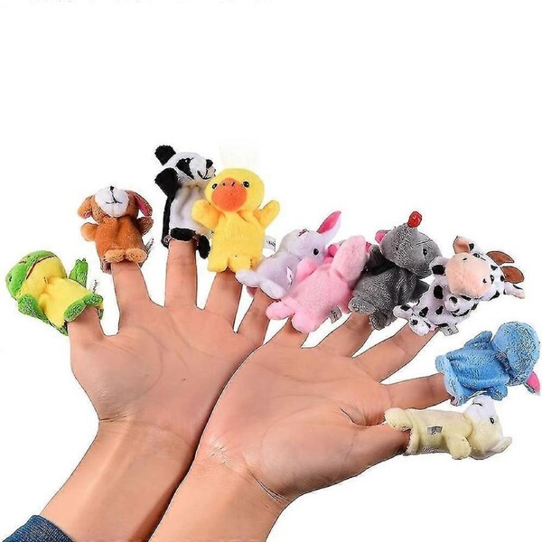 10 Pack Finger Puppets - Soft Plush Animals Finger Puppet Toys For Kids, Mini Plush Toy For Boys Girls, Party Favors For Shows, Playtime, Schools