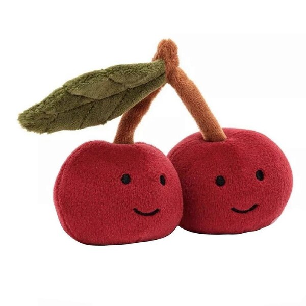 FABULOUS FRUIT CHERRY Soft Plush Food Toy CUTE Fun Stuffed Cherries Good Gift