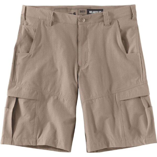 Carhartt Mens Force Relaxed Fit Cargo Work Shorts Lightweight Ripstop - Tan 36
