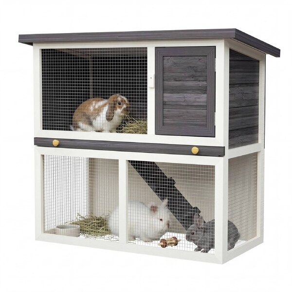 Advwin Chicken Coop Rabbit Hutch Wooden Pet House