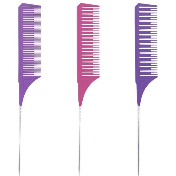Nevenka 3 Pcs Highlighting Combs 3 Sizes with Rat Tail Perfect for Salon-Set5
