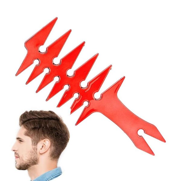 Nevenka Wide Tooth Comb Double Sided for Men Hair Styling Texture Comb-Red