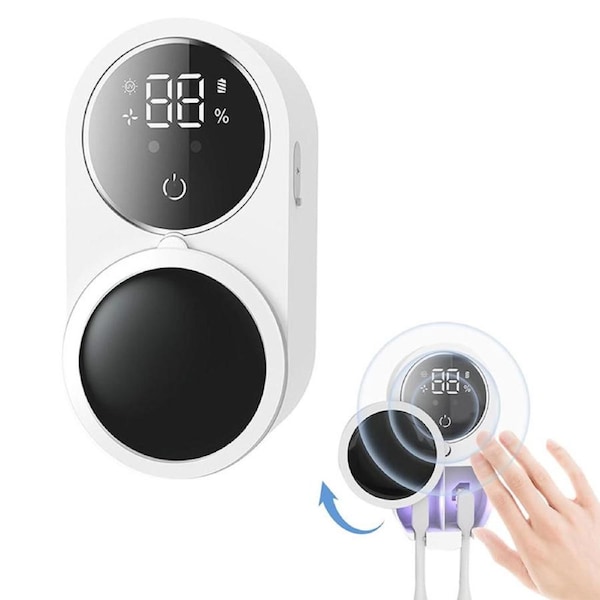 Nevenka Toothbrush Sanitizer Wall Mounted Toothbrush Holder Portable Toothbrush Cover with Intelligent Sensor and Screen Display