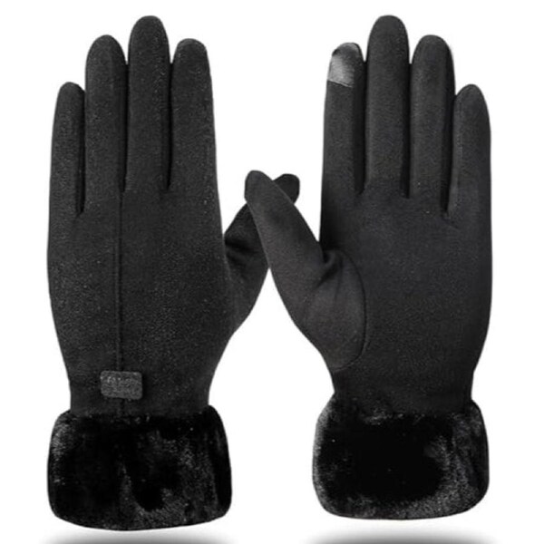 Thermal Sheepskin Windproof Soft Women Winter Gloves Touch Screen Outdoor