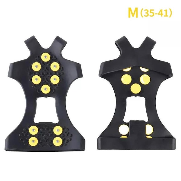 Anti-slip Snow Shoe Spikes Grips Shoes Boots Ice Cleats 10-Stud Medium