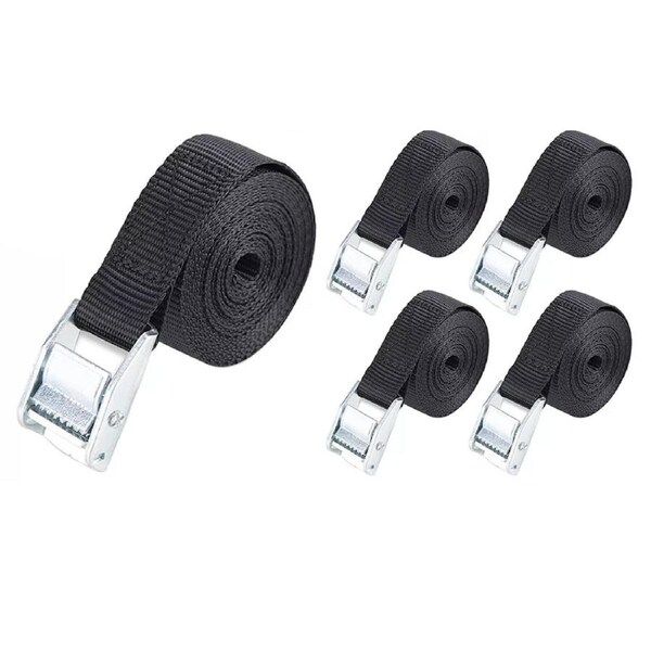 Rack Lashing Rope Cargo Straps Ratchet 4PCS Buckle Cam Tie Down Strap