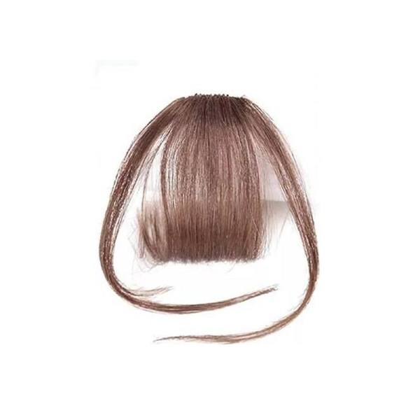 Light Brown With Sideburns Fringe Front Hairpiece Hair Extensions Clip Air Bangs