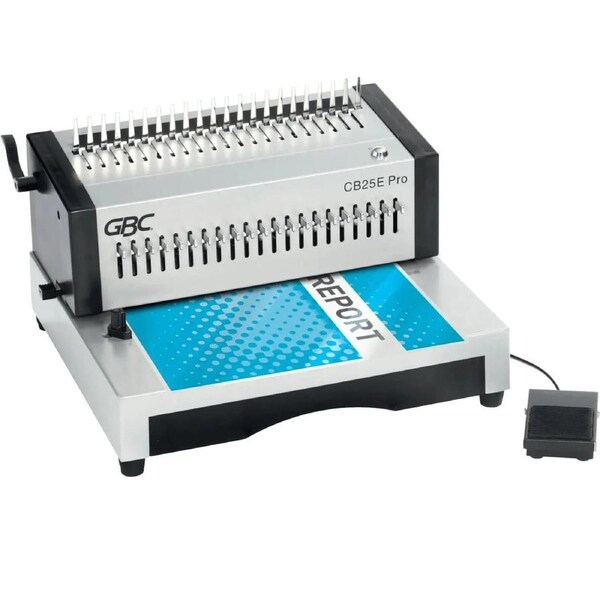 GBC CB25E Pro Heavy Duty Electric Punch and Comb Binding Machine Capacity 500 A4 Sheets