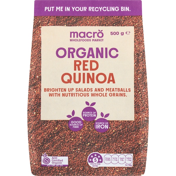 Macro Organic Red Quinoa 500g