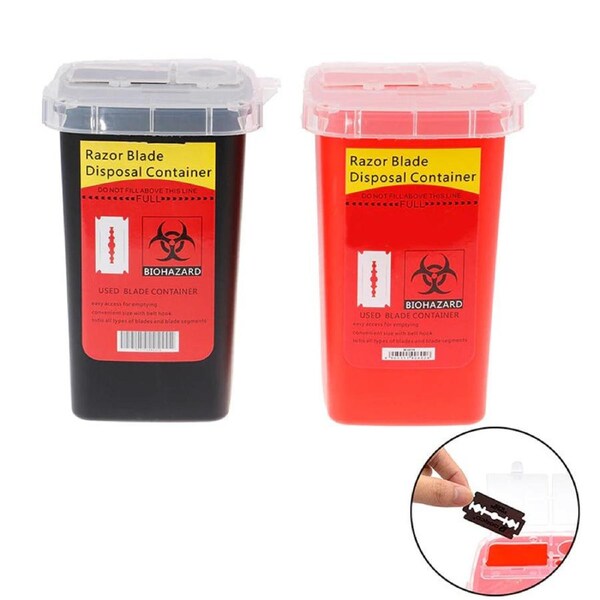 Razor Blade Disposal Container Black