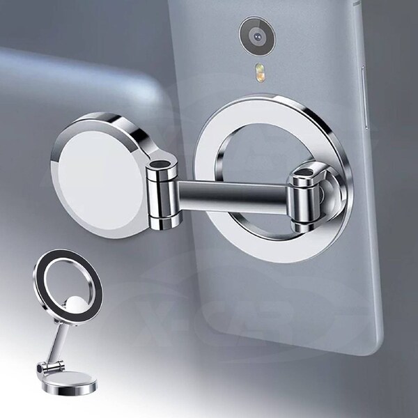 Foldable Magnetic Phone Holder for iPhone and Android for MagSafe Adjustable Dashboard Mount with Alloy Construction