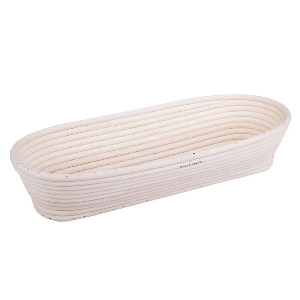 Daily Bake Banneton Proving Basket Oval Oven Baking Mould 35x15cm Natural