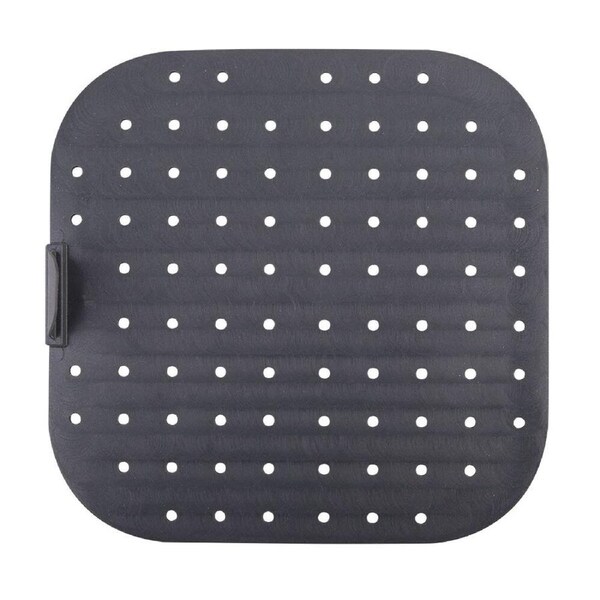 Daily Bake Silicone Square Air Fryer Liner Mat Non-Stick 22x22cm Charcoal
