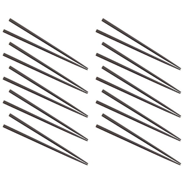 10PK D.Line Lacquered Wooden Chopstick Dinnerware Food Noodles Utensil Black