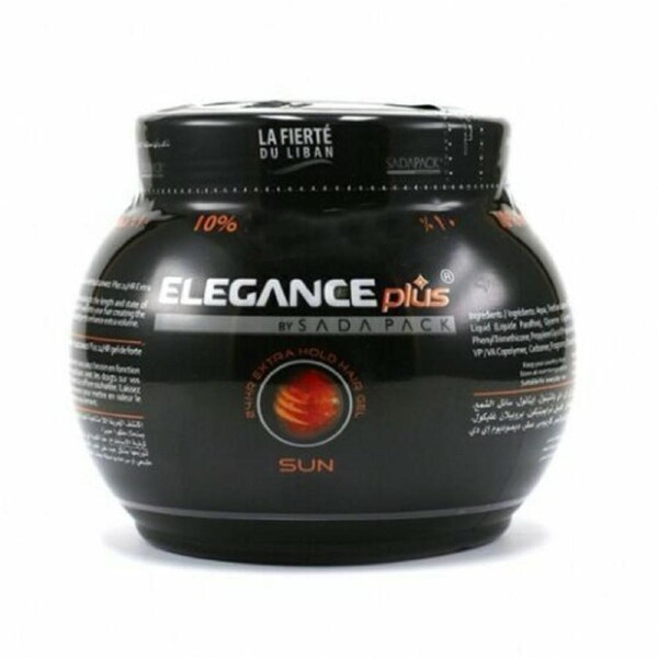 6x Elegance Plus 24HR Extra Hold Hair Gel Sun 1000ml