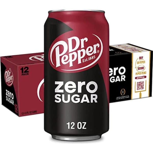 12 Pack x Dr Pepper Zero Sugar - 355ml