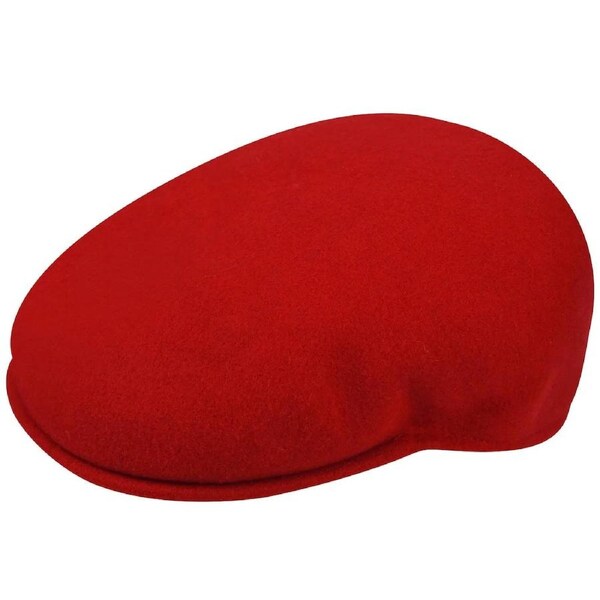 KANGOL 504 Wool Ivy Cap Mens Warm Winter Flat Classic Hat - Red XXL