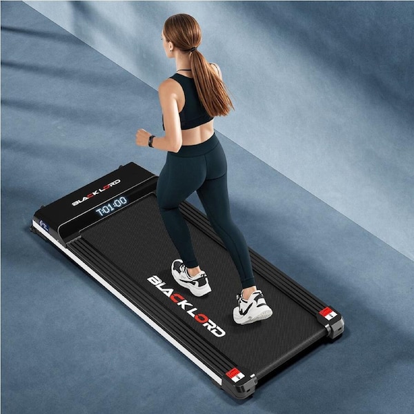 BLACK LORD Treadmill Electric Walking Pad Steel Frame Under Desk Gym 410mm Black