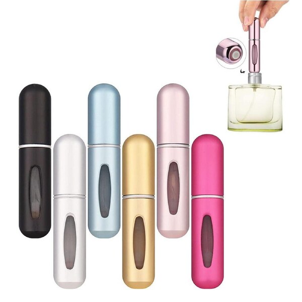 6 Pack 5ml Mini Bottle Refillable Perfume Spray Refillable Perfume Portable Atomizer