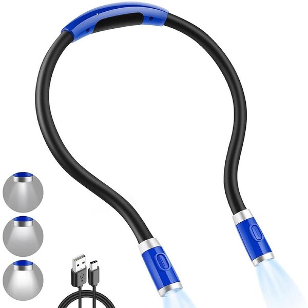USB LED Neck Reading Light Rechargeable for Bookworms Bed Reading