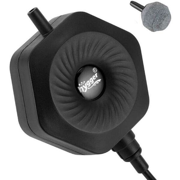 Hygger Aquarium Hexagon Mini Air Pump - HG-971-Black