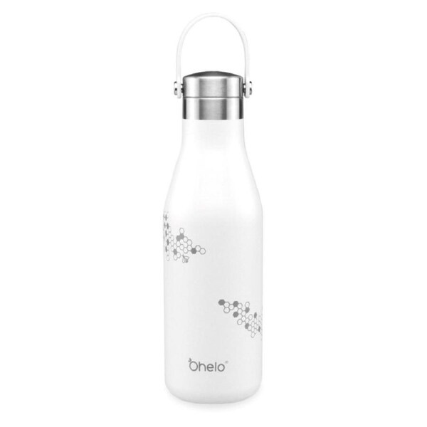 O'helo Oxford White Bottle With Etched Bees