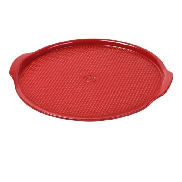 Emile Henry Ridged Pizza Stone - Burgundy