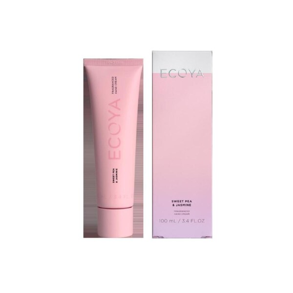 Ecoya Sweet Pea & Jasmine Hand Cream 100ml Pack of 2 - Pink