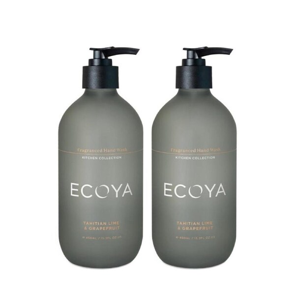 Ecoya Tahitian Lime & Grapefruit 450ml Fragranced Hand Wash Pack of 2
