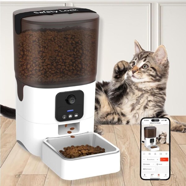 Advwin 6L Automatic Pet Feeder with HD Camera Support 2.4GHz/5GHz WiFi