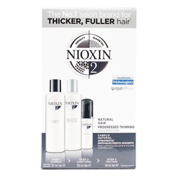 3pc Nioxin 150ml Shampoo & Conditioner/40ml Treatment Natural Hair System 2
