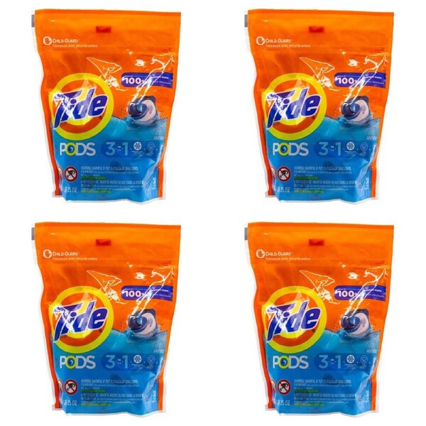 124pc Tide Laundry Detergent Pods Stain Remover 3 In 1 Clean Breeze Fragrance