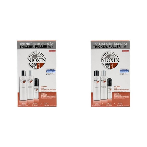 6pc Nioxin 150ml Shampoo & Conditioner/40ml Treatment Coloured Hair System 4