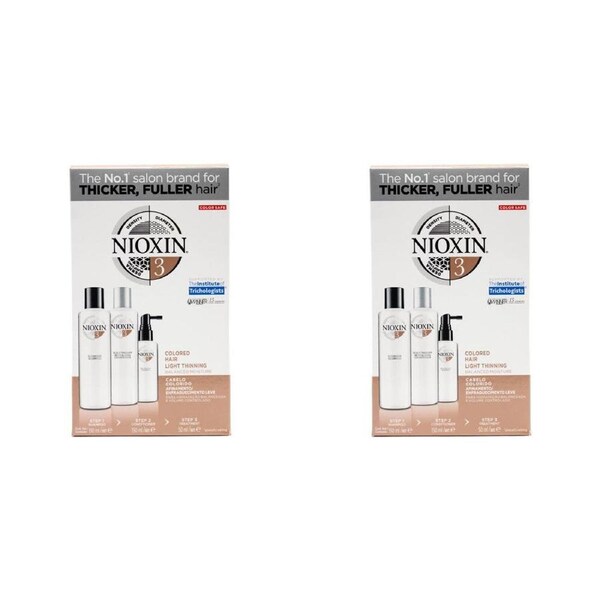 6pc Nioxin 150ml Shampoo & Conditioner/50ml Treatment Coloured Hair System 3